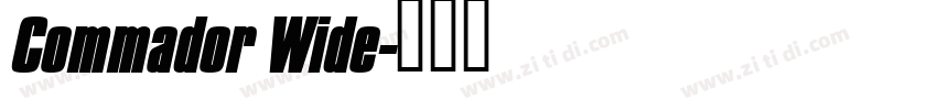 Commador Wide字体转换